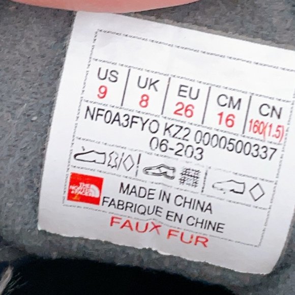 THE NORTH FACE TODDLER SIZE 9 SNOW BOOTS - Picture 7 of 12